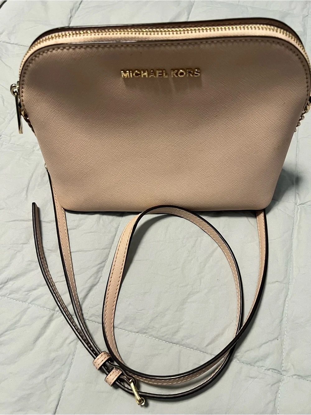 Michael Kors Light Pink Crossbody with Gold Hardware